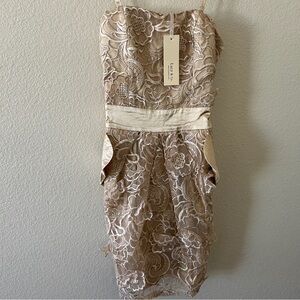 Lucy Paris Bronze Embroidered Dress